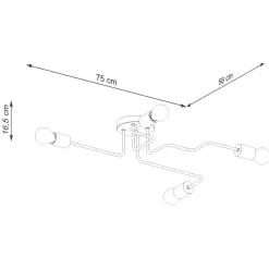Żyrandol TIMBO 4 biały (SL.1665) - Sollux Lighting