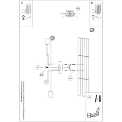 Żyrandol TIMBO 4 czarny (SL.1669) - Sollux Lighting