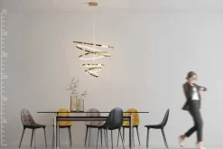 Żyrandol WHEEL 6 LONG DIMM GOLD (AZ2921) - Azzardo