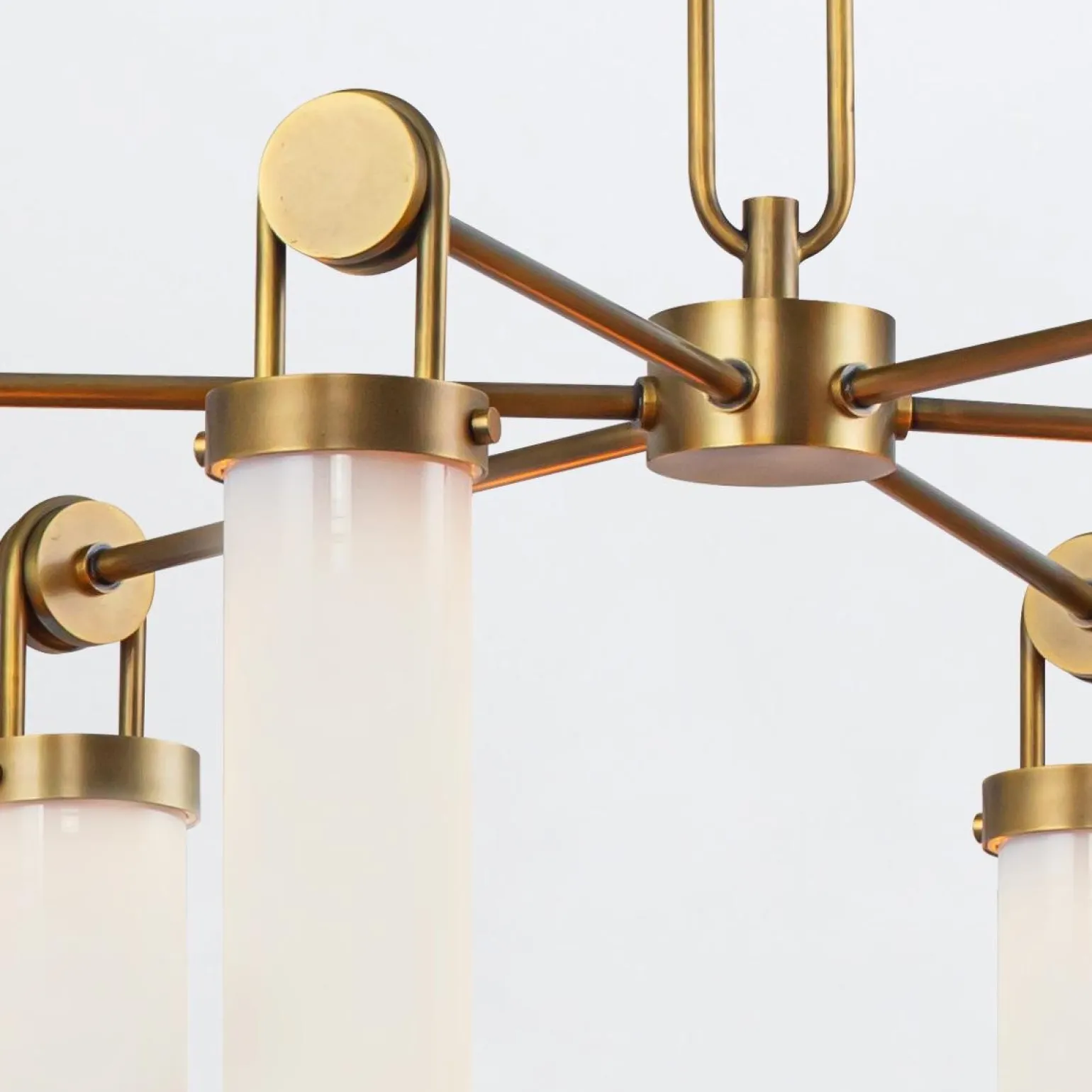 Żyrandol Wynwood - 6 źródeł światła - Vintage mosiądz (QN-WYNWOOD6-VBS) - Quintiesse