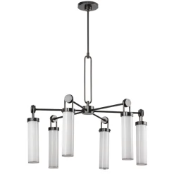 Żyrandol Wynwood - 6 źródeł światła - Miejski brąz (QN-WYNWOOD6-UBZ) - Quintiesse