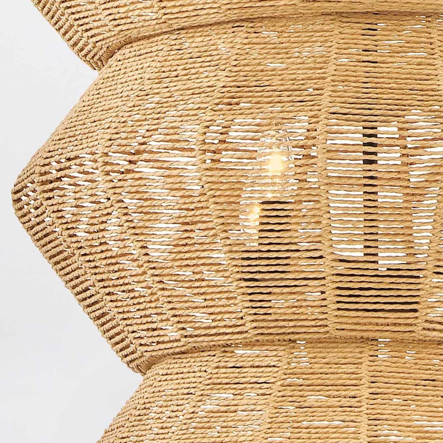 Żyrandol z rattanu Luca - 10 źródeł światła - karmelowy beż (QN-LUCA-10P-BK-CAM) - Quintiesse