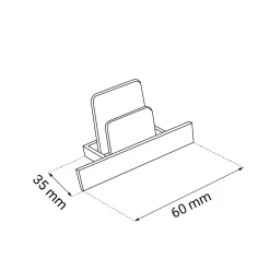 Zakończenie szynoprzewodu podtynkowego 1F 230V - Czarne (6349) - Brosline