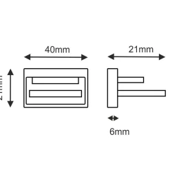 Zakończenie szynoprzewodu natynkowego 1F 230V - Czarne (6310) - Brosline