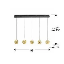 Zaria lampa wisząca 5L (502528) - Schuller
