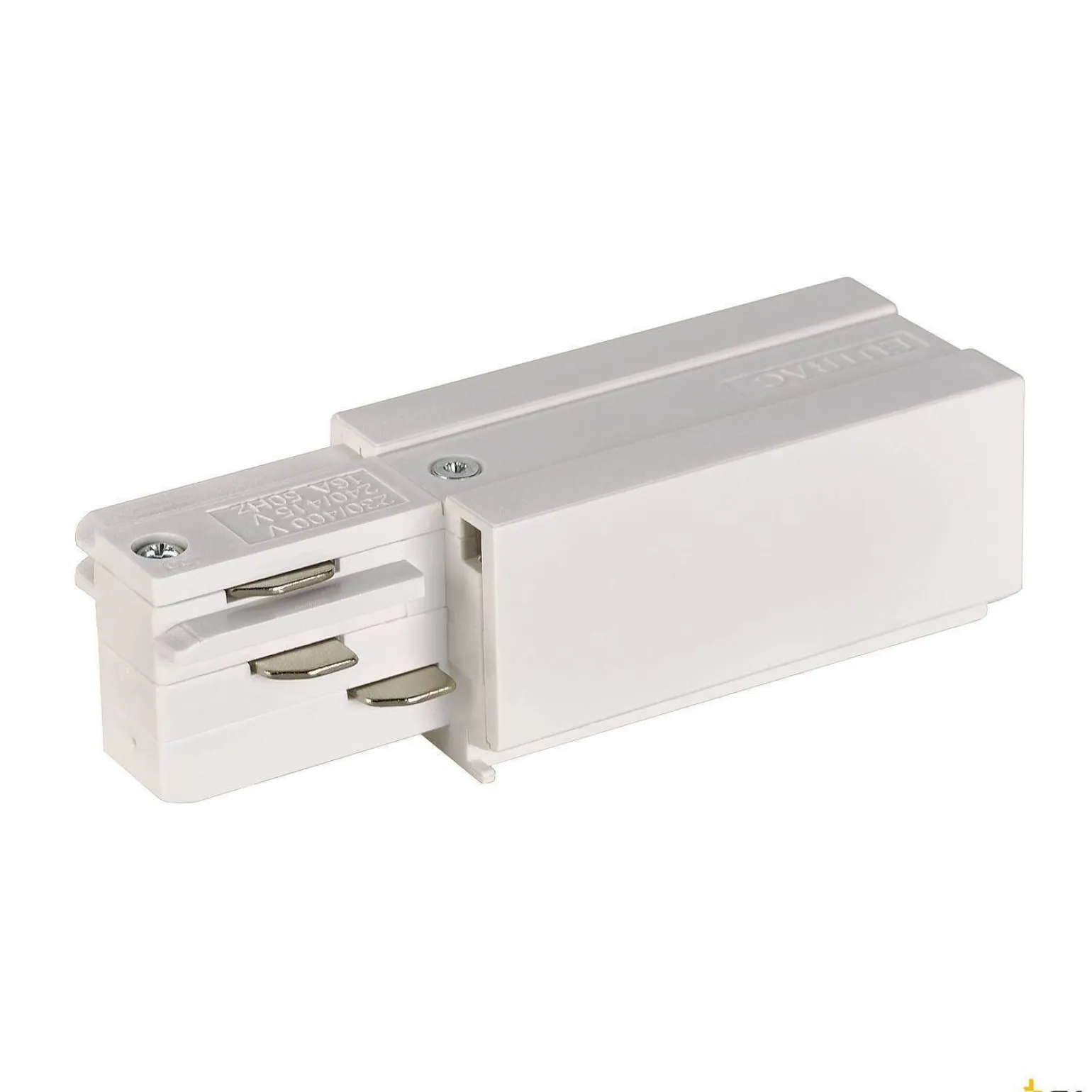 ZASILACZ, do 3-fazowej wysokonapięciowej szyny natynkowej EUTRAC, uziemienie z prawej strony, kolor biały (1001514) - SLV