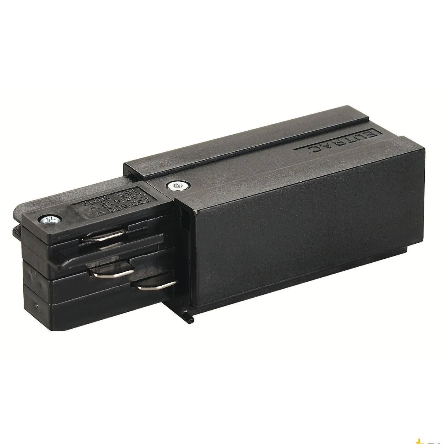 ZASILACZ, do 3-fazowej wysokonapięciowej szyny natynkowej EUTRAC, uziemienie z prawej strony, kolor czarny (145520) - SLV