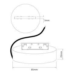 Zasilacz 150W magnetic track 5mm (ML2172) - Milagro