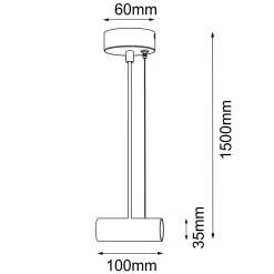 Zasilanie system modułowego - Czarne (1500 mm) (5100) - Shilo