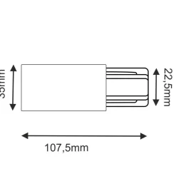 Zasilanie szynoprzewodu natynkowego 1F 230V - Białe (6313) - Brosline