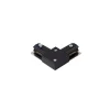 Zasilanie, Zaślepka i Złączka L do szyny montażowej Czarnej w układzie L - 1 LINE Azzardo