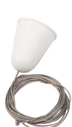 Zawiesie linkowe DOBAC TRACK 5m białe z regulacją bez uchwytu (MHT1-P50-WH) - Maxlight