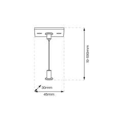 Zawiesie Prowadnica Track Czarny 1-Obwodowy (ML0720) - Milagro