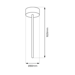 Zawiesie Zasilające Prowadnica Track Czarny 3-Obwodowy (ML1193) - Milagro
