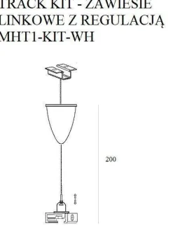 Zawieszenie linkowe TRACK KIT z regulacją 2 m białe (MHT1-KIT-WH) - Maxlight