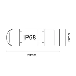 Złącze kablowe 3 PIN - Czarne (9950) - Shilo Garden