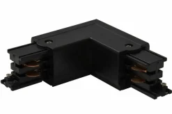 Złącze LEWE, Zasilanie LEWE i Zaślepka do szyny montażowej Czarnej w układzie L - 3 LINE Azzardo