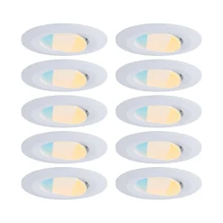 Zestaw 10 Opraw wbudowanych, 3- stopniowa regulacja barwy, 550lm, Biała (PL98197) - PAULMANN