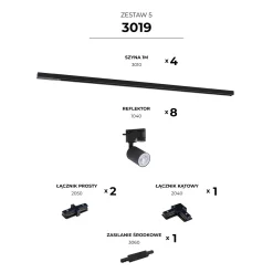 ZESTAW 5 SZYNOPRZEWODOWY BLACK JEDNOOBWODOWY (3019) - Zuma Line