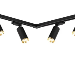 Zestaw Oprawa Mica Track Czarny + Złoty 6xGU10 2m (ML2106) - Milagro