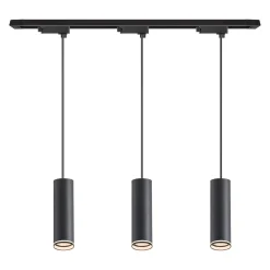 Zestaw Oprawa Pipe Ring Track Zwis Czarny 3xGU10 1m (ML2079) - Milagro