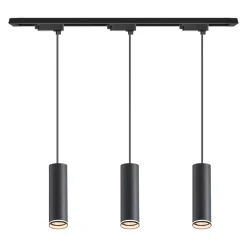 Zestaw Oprawa Pipe Ring Track Zwis Czarny 3xGU10 1m (ML2079) - Milagro