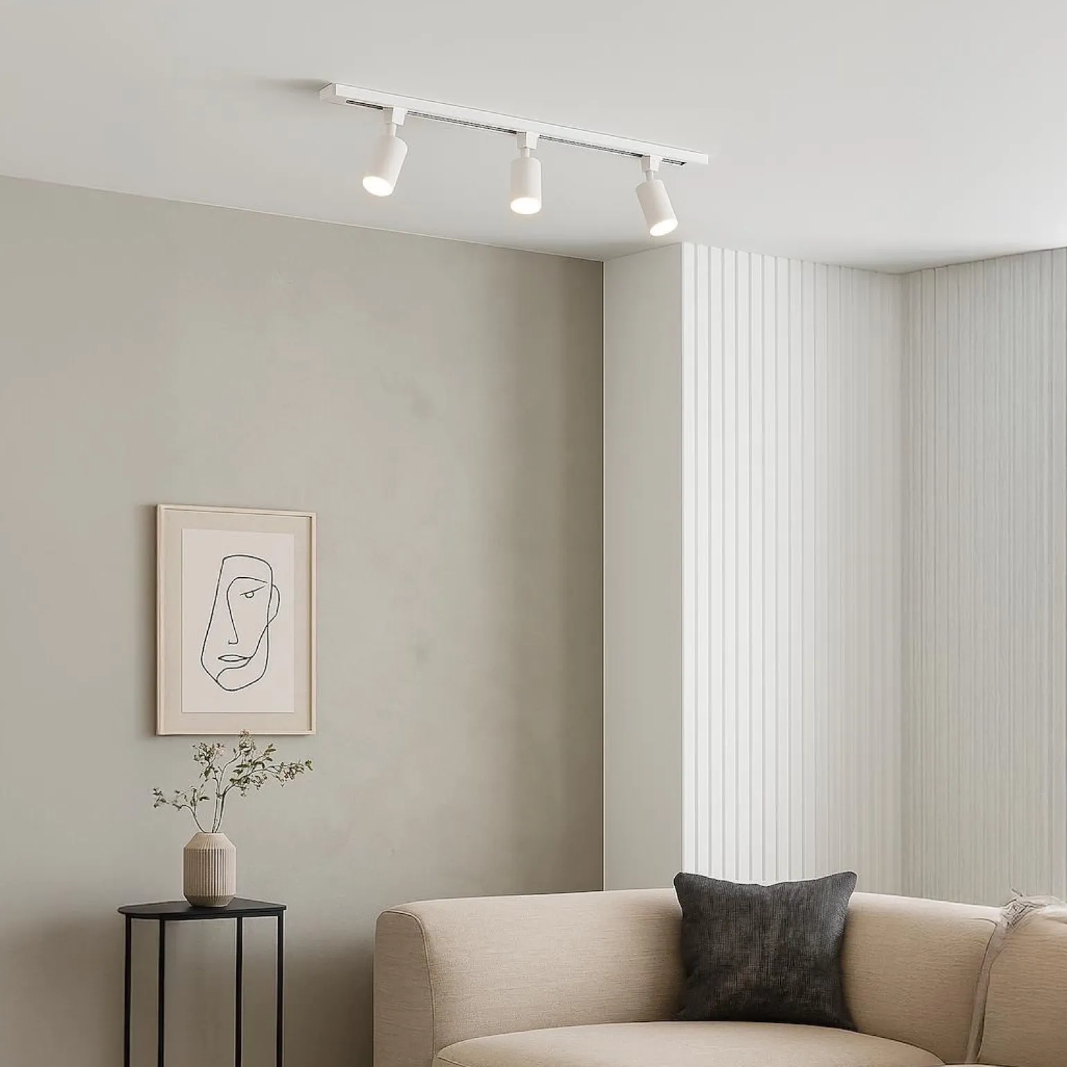 Zestaw Oprawa Tiger Track Biały 3xGU10 1m (ML2127) - Milagro