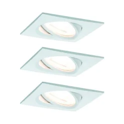Zestaw Oprawa wbudowana Nova Coin LED 3-st ściemnianie ruchoma 3x6,5W 2700K 230V Biały Mat/Aluminium (PL93490) - PAULMANN