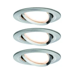 Zestaw Oprawa wbudowana Nova Coin LED 3-st ściemnianie ruchoma 3x6,5W 2700K 230V Żelazo Szczotkowane/Aluminium (PL93483) - PAULMANN