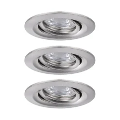 Zestaw Oprawa wbudowana NovaPico Plus Coin Easy ściemniana ruchoma 3x3W 2700K 230V Żelazo Szczotkowane/Aluminium (PL92973) - PAULMANN