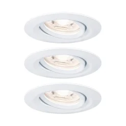 Zestaw Oprawa wbudowana NovaPico Plus Coin Easy ściemniana ruchoma 3x3W 2700K 230V Biały Mat/Aluminium (PL92971) - PAULMANN