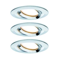 Zestaw Oprawa wbudowana Nova Plus Coin IP65 ściemniana ruchoma LED 3x6,8W 633lm 2700K Chrom/Aluminium (PL93684) - PAULMANN