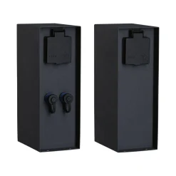 Zewnętrzna kolumna zasilająca RIO 2GN. 24V Plug & Shine + 2GN. 230V IP44 stal szlachetna antracyt (PL94700) - PAULMANN