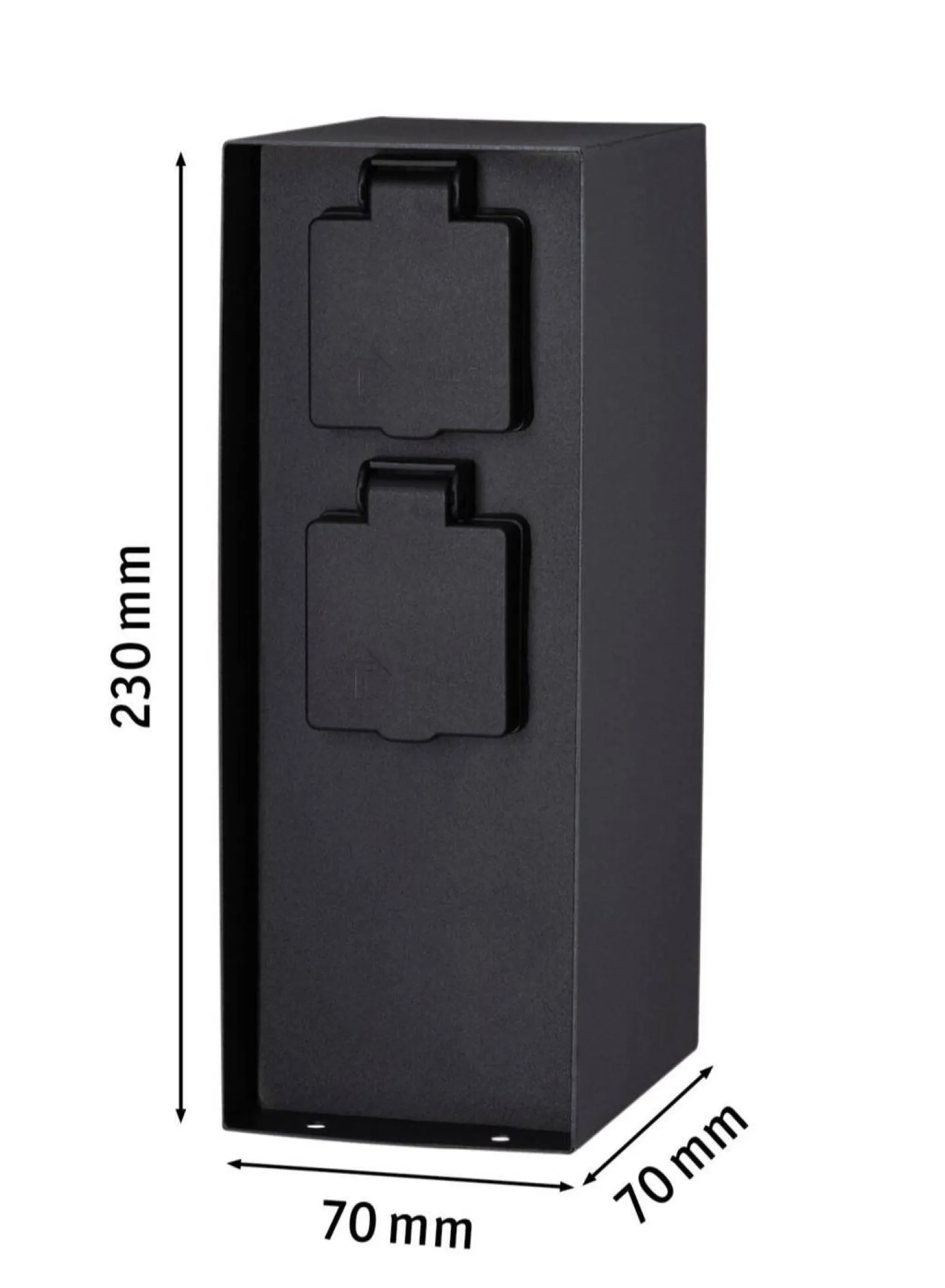 Zewnętrzna kolumna zasilająca RIO 3GN. 230V + czujnik zmierzchu 230V IP44 stal szlachetna / antracyt (PL94315) - PAULMANN