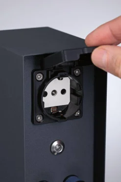 Zewnętrzna kolumna zasilająca RIO 2GN. 24V Plug & Shine + 2GN. 230V IP44 + czujnik zmierzchu stal szlachetna / antracyt (PL94701) - PAULMANN