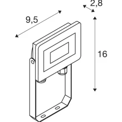 Zewnętrzna oprawa ścienna i sufitowa FLOODI S (1006191) - SLV