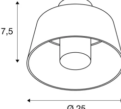 Zewnętrzna oprawa sufitowa PHOTONI kolor rdzy (1007582) - SLV