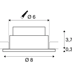 Zewnętrzna oprawa sufitowa wpuszczana LED PATTA-I, okrągła (1002100) - SLV