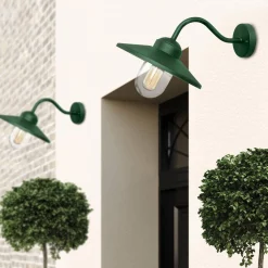 Zielony kinkiet na elewację Klampenborg (KLAMPENBORG-FGR) - Elstead Lighting