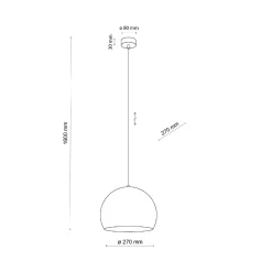 ZOE BLACK LAMPA WISZACA 1 M (10168) - TK Lighting