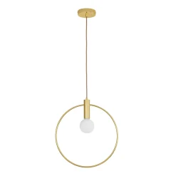 Złota lampa wisząca przy lustrze Bella 40 cm (DP0001A-400R) - Step into Design