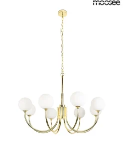 Złoty szklany żyrandol GRACIA złota (MSE1501100581) - Moosee